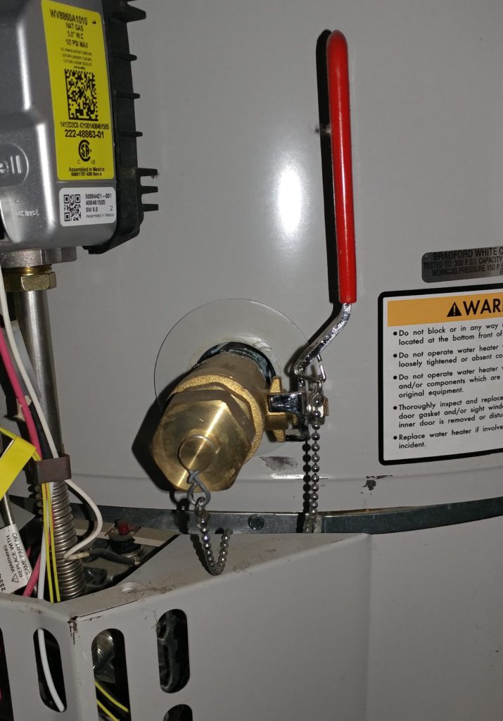Water heater drain valve maintenance