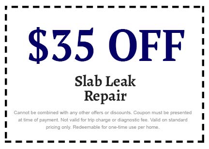 Discount on Slab Leak Repair